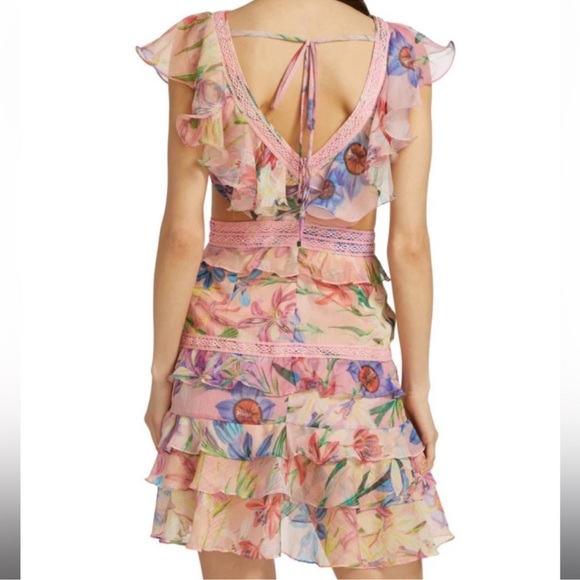 Brand new with tags PatBo floral ruffle cut out dress - Picture 4 of 5